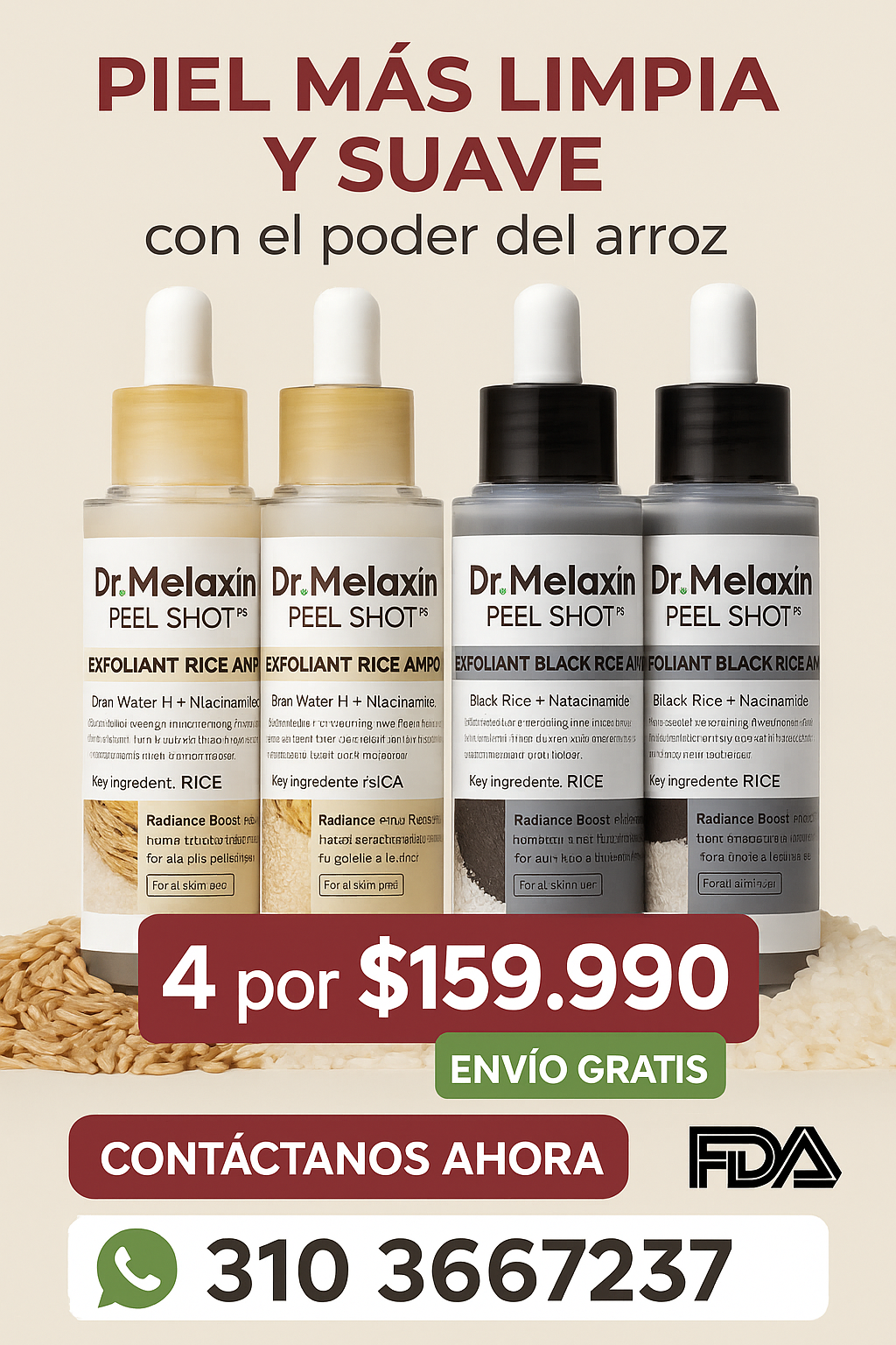 DrMelaxin Ampolla Rice & Black Rice 30ml